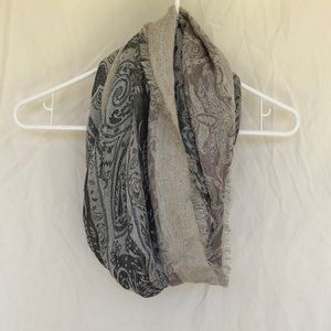 Silver gray black sparkle scarf
